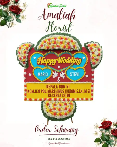 Papan Bunga Pernikahan Batu Kuwung